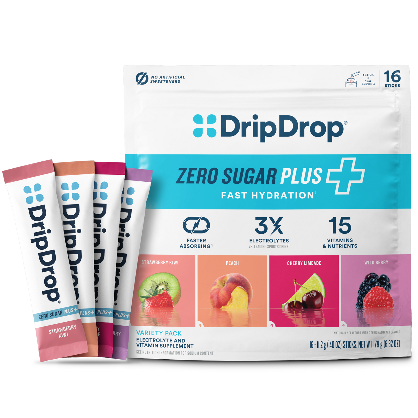 dripdrop-zero-sugar-plus-strawberry-kiwi-peach-cherry-limeade-wild-berry-16-oz-sticks-16-count-g5 Pouch_16ct_Front16ozSticks_VSPlus_Variety_B.png